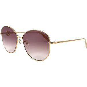 Alexander McQueen AM0288S Womens Sunglass 003 Gold Violet